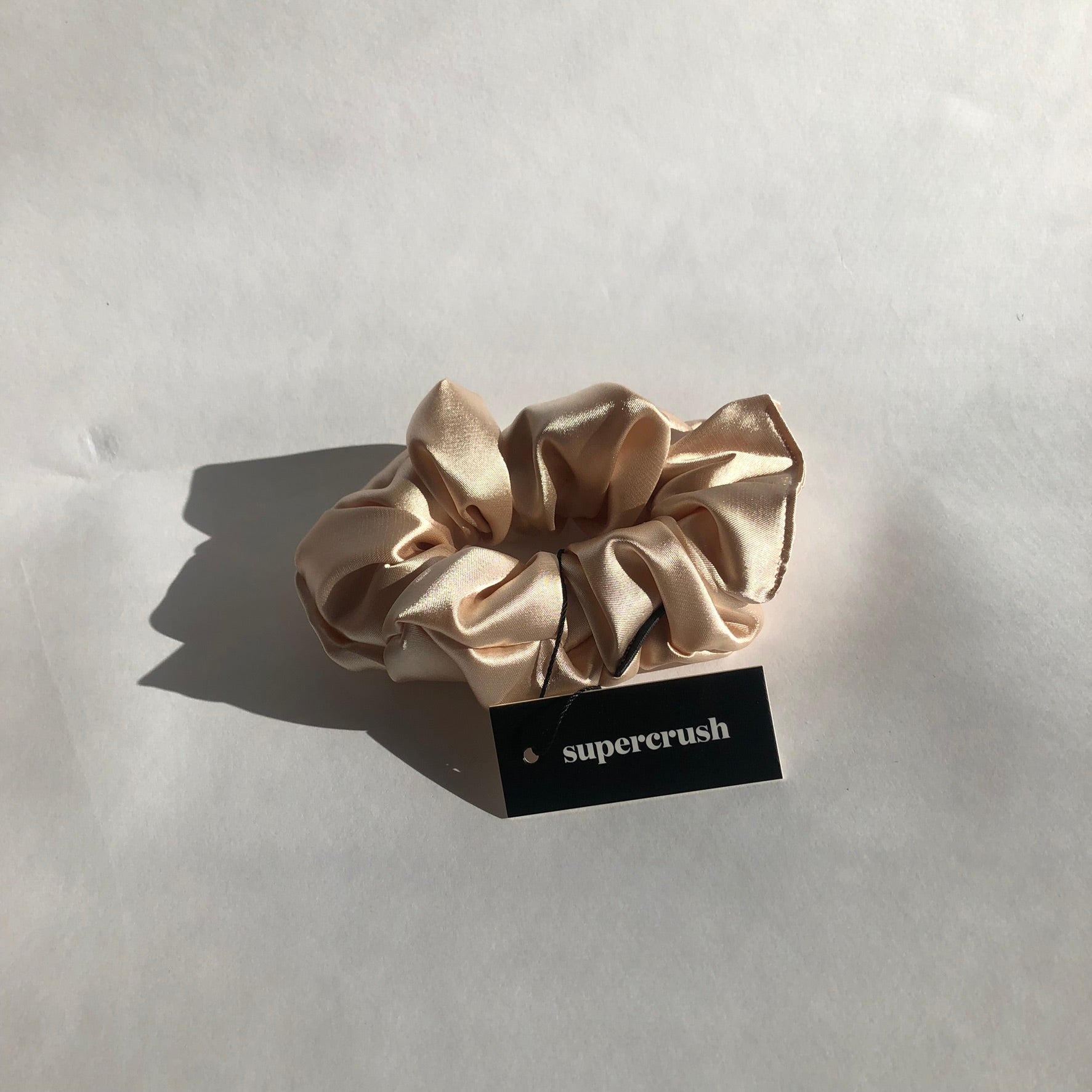 champagne coloured scrunchie